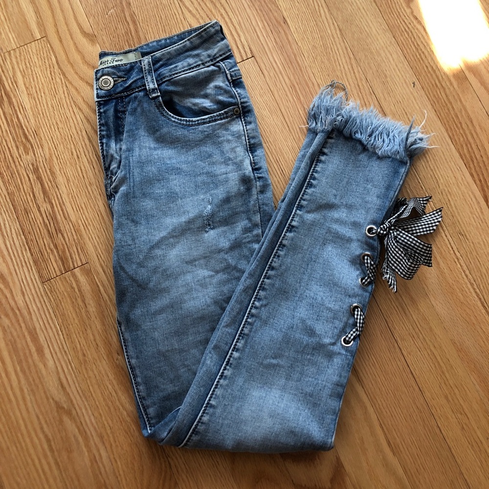 Lace-up bottom jeans - 25